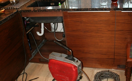 Udrażnianie zapchanego zlewu w kuchni na Białołęce